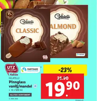 Lidl Pinnglass vanilj/mandel erbjuda