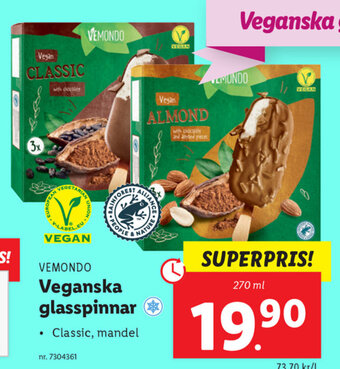 Lidl Veganska glasspinnar erbjuda