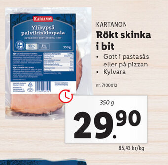 Lidl Rökt skinka i bit erbjuda