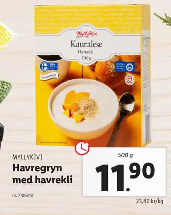 Lidl Havregryn med havrekli erbjuda