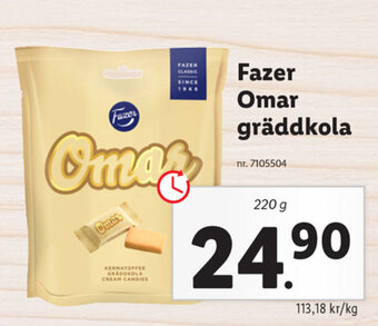 Lidl Fazer Omar gräddkola erbjuda
