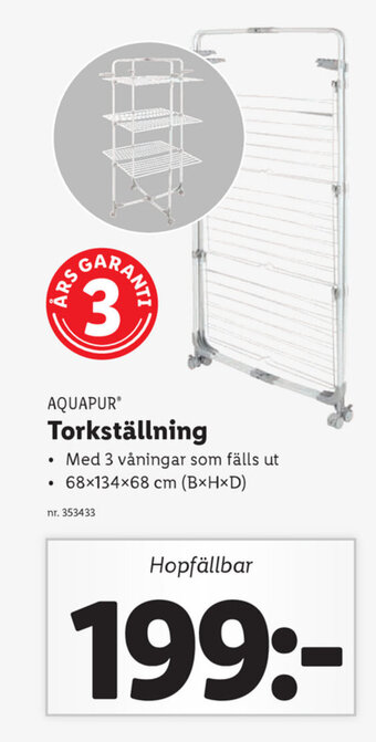 Lidl Torkställning erbjuda