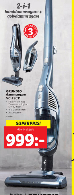 Lidl Grundig dammsugare erbjuda
