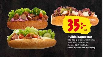 City Gross Fyllda baguetter erbjuda
