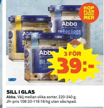 Coop Daglivs Sill i glas erbjuda