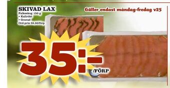 Din Mat Skivad lax erbjuda