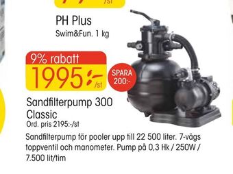 EKO Sandfilterpump 300 Classic erbjuda