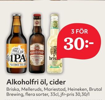Hemköp Alkoholfri öl, cider erbjuda