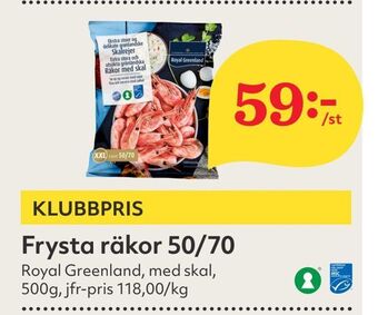 Hemköp Frysta räkor 50/70 erbjuda