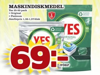 minmatbutik Maskindiskmedel erbjuda