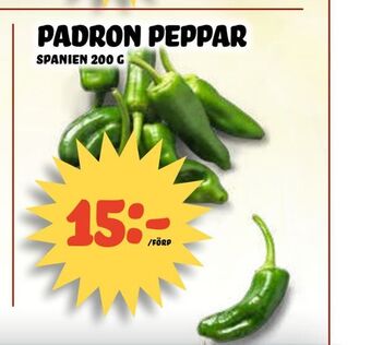 Nelins Padron Peppar erbjuda