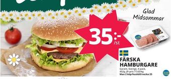 Tempo Färska hamburgare erbjuda