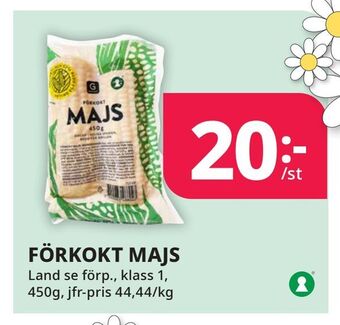 Tempo Förkokt majs erbjuda