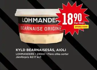 Willys Kyld bearnaisesås, aioli erbjuda