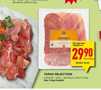 Willys Tapas selection erbjuda