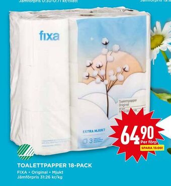 Willys Toalettpapper 18-pack erbjuda