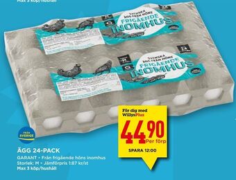 Willys Ägg 24-pack erbjuda