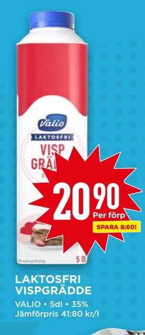 Willys Laktosfri vispgrädde erbjuda
