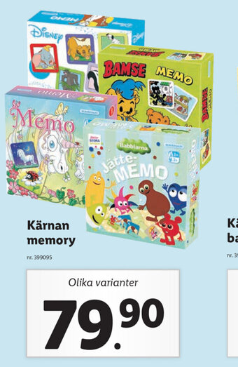 Lidl Kärnan memory erbjuda