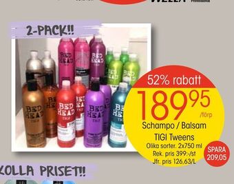 EKO Schampo / Balsam TIGI Tweens erbjuda