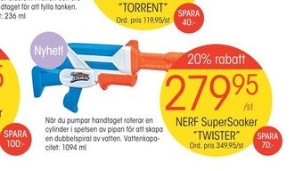EKO NERF SuperSoaker "TWISTER" erbjuda