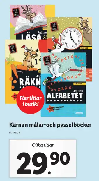 Lidl Kärnan Målar- och pysselböcker erbjuda