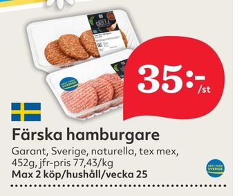 Hemköp Färska hamburgare erbjuda