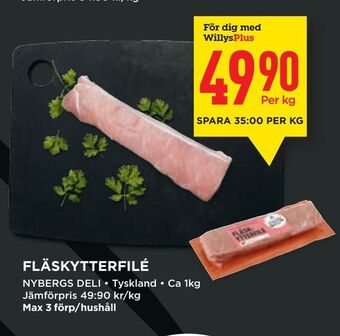 Willys Hemma Fläskytterfilé erbjuda