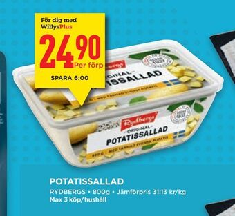 Willys Hemma Potatissallad erbjuda