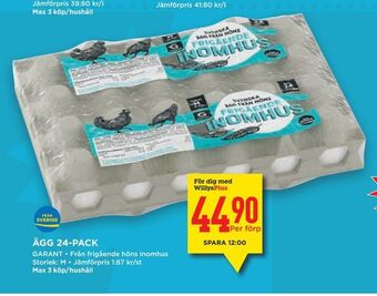 Willys Hemma Ägg 24-pack erbjuda