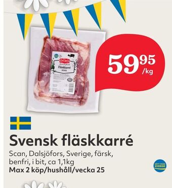 Hemköp Svensk fläskkarré erbjuda
