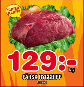 Nya Pulsen Färsk ryggbiff erbjuda