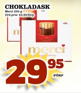 Supergrossen Chokladask erbjuda