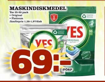 Supergrossen Maskindiskmedel erbjuda