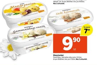 Coop Extra Glass/sorbet erbjuda