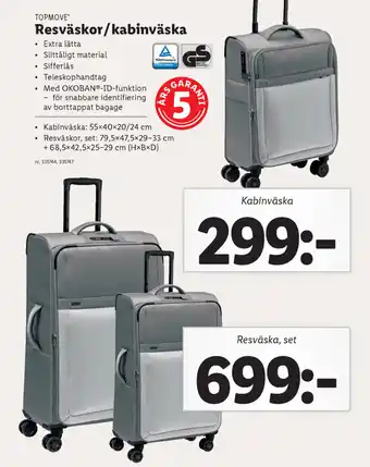 Lidl Resväskor/Kabinväska erbjuda