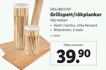 Lidl Grillspett/Rökplankor erbjuda