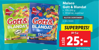 Lidl Malaco Gott& Blandat erbjuda