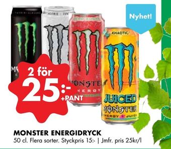 ÖoB Monster energidryck erbjuda