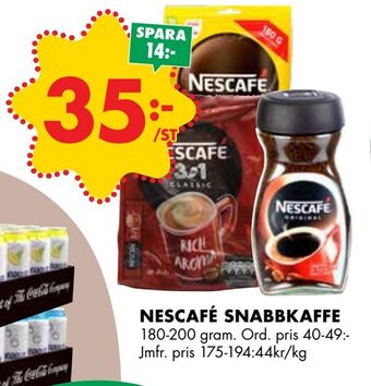 ÖoB Nescafé snabbkaffe erbjuda