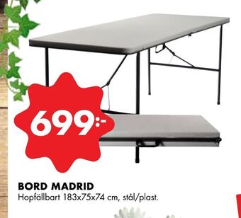 ÖoB Bord madrid erbjuda