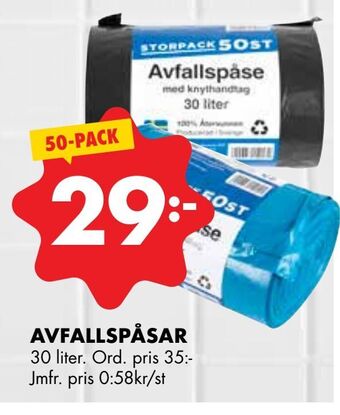 ÖoB Avfallspåsar erbjuda