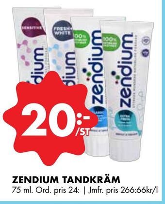 ÖoB Zendium tandkräm erbjuda