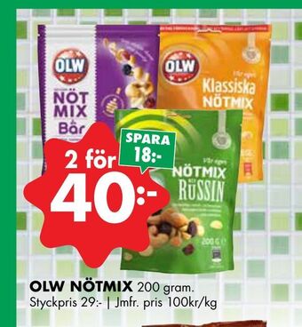ÖoB Olw nötmix erbjuda