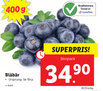 Lidl Blåbär erbjuda