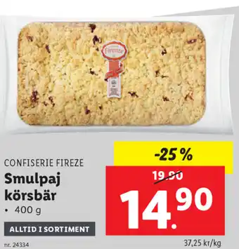 Lidl Smulpaj Körsbär erbjuda