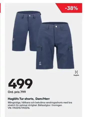 XXL Haglöfs Tur shorts, Dam/Herr erbjuda