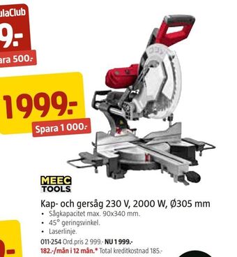 Jula Kap- och gersåg 230 V, 2000 W, Ø305 mm erbjuda