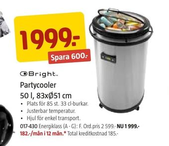 Jula Partycooler 50 l, 83xØ51 cm erbjuda