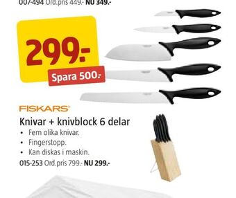 Jula Knivar + knivblock 6 delar erbjuda